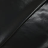 Satin de polyester noir envers marine