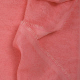 Gaze de polyester dévorée rose corail