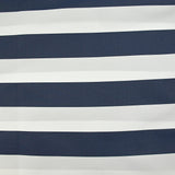 Navy and white striped silk-blend satin