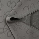 Polyester satin jacquard Carolina gray