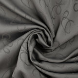 Polyester satin jacquard Carolina gray