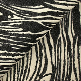Black lurex moiré brocade with ecru background