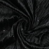 Jersey velours froissé sequins noir