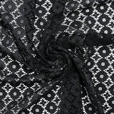 Dentelle fleurs noir