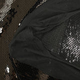 Black sequins on stretch tulle