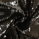 Black sequins on stretch tulle