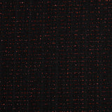 Punto canalé con raya de lúrex roja y fondo negro