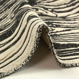 Black lurex moiré brocade with ecru background