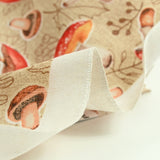 Mushroom printed polycoton