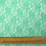 Dentelle polyester Enola vert d'eau
