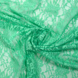 Dentelle polyester Enola vert d'eau