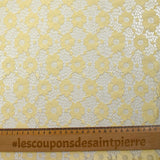 Dentelle polyester Flora jaune beurre