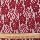 Dentelle polyester Éloise bordeaux