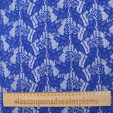 Dentelle polyester Angèle bleu roi
