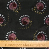 Jersey de velours lurex éclipse fond noir