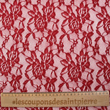 Dentelle polyester Clara cerise