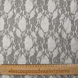 Dentelle polyester Noémie gris clair