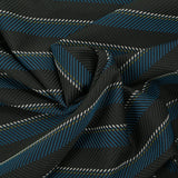 Woven-dyed polyester chevron relief blue black background