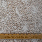 Maille polyester résille plissée constellation blanc