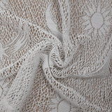 Maille polyester résille plissée constellation blanc