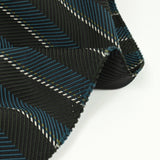 Woven-dyed polyester chevron relief blue black background