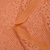 Dentelle polyester Joséphine pêche