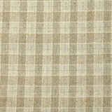 Lin viscose à carreaux Lurex argent fond ficelle et écru
