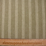 Lin viscose rayé Paula fond taupe