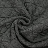 Jersey matelassé triangle fond anthracite chiné