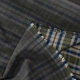 Velours côtelé 100% coton 1 mm à carreaux gris