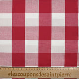Coton Vichy 50mm rouge
