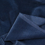 Velours de coton élasthanne ras bleu nuit