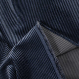 Velours côtelé coton élasthanne 3 mm bleu nuit