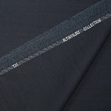 Dark blue and black fancy wool blend suit fabric