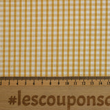 Coton Vichy 3mm moutarde