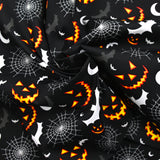 Coton imprimé nuit d’halloween fond noir
