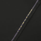 Inky black wool blend suit fabric