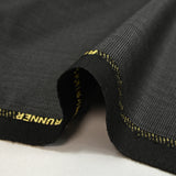 Fancy silver gray wool blend suit fabric with black background