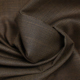 Camel and navy Oxford wool blend suit fabric