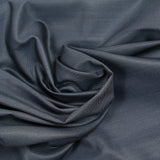 Tela de traje sarga mezcla lana azul con fondo negro