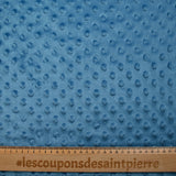 Polaire minky relief bleu barbeau