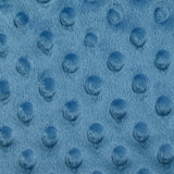 Polaire minky relief bleu barbeau