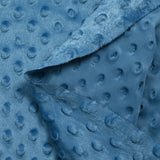 Polaire minky relief bleu barbeau
