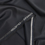 Dark blue twill wool blend suit fabric