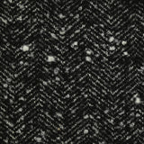 Laine mélangée bouclettes chevrons 40mm noir et blanc