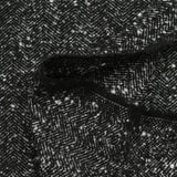 Laine mélangée bouclettes chevrons 40mm noir et blanc