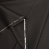 Dark brown wool blend twill suit fabric