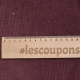 Velours côtelé 100% coton 2 mm double face gris et lie de vin