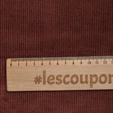 Velours côtelé 100% coton 2 mm double face brique et kaki