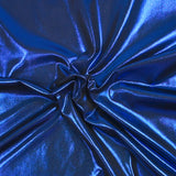 Jersey de polyester lamé bleu roi